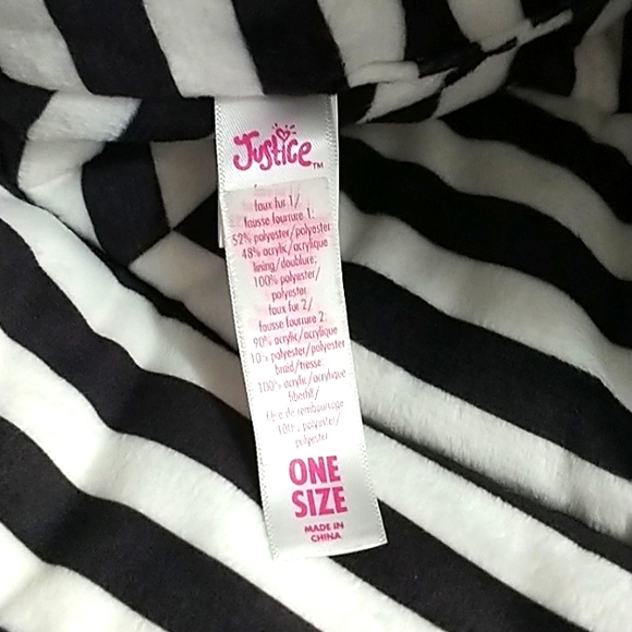 Justice Girls Panda Faux Fur Earflap Beanie Hat - Picture 5 of 6